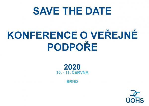 Save the Date - konference o VP 2020