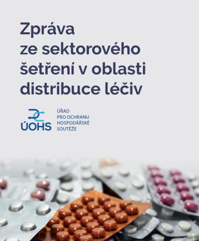 Obálka zprávy ze sektorového šetření ve farmacii